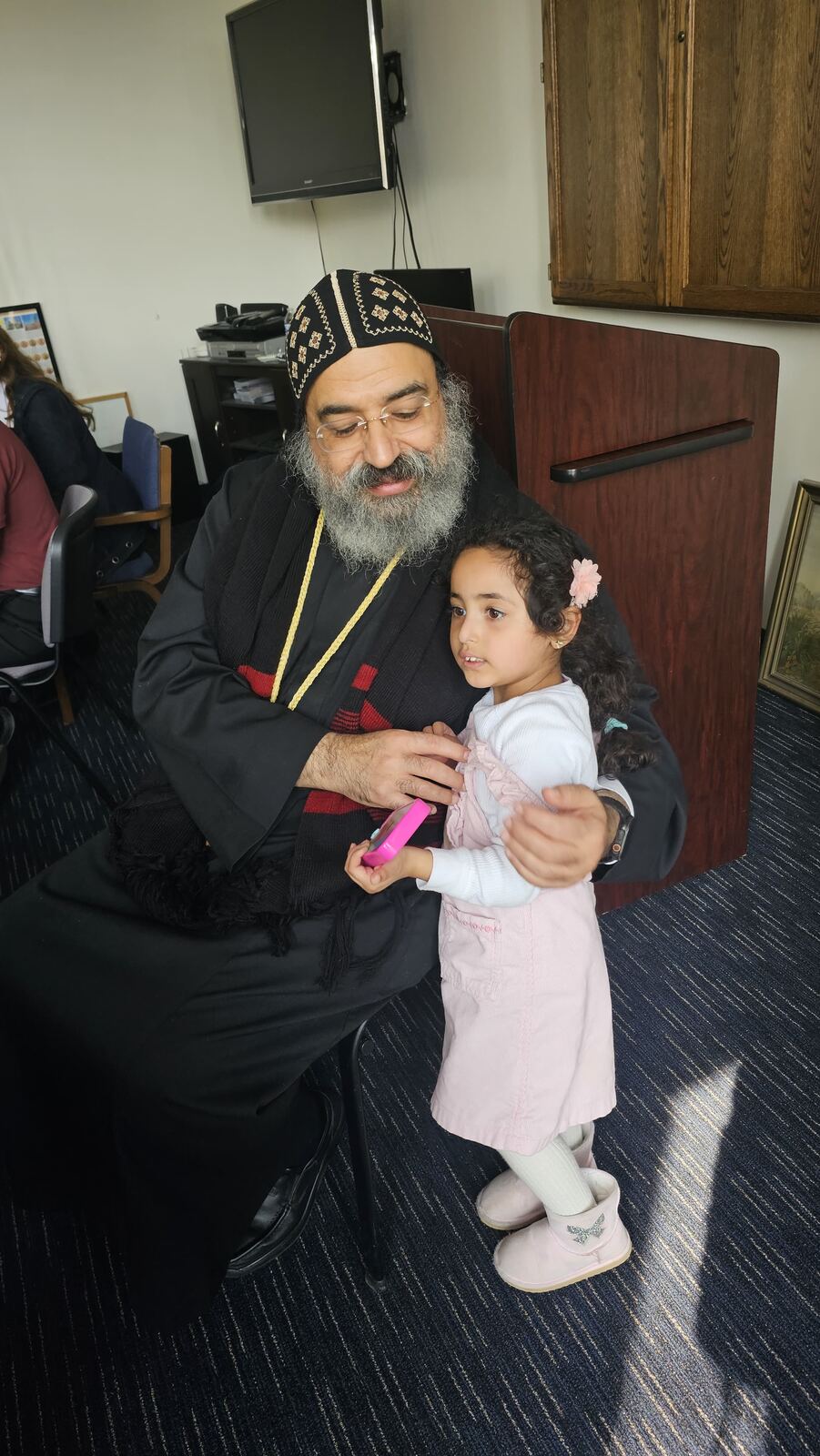 A blessing for one of our youngest members