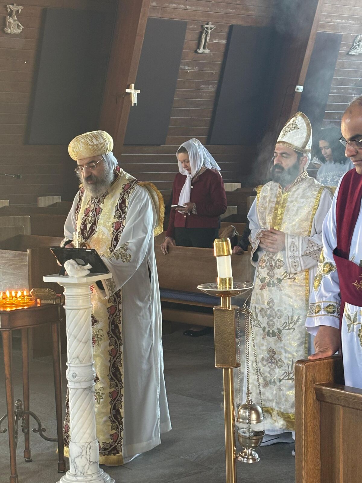 Gospel reading during the Divine Liturgy